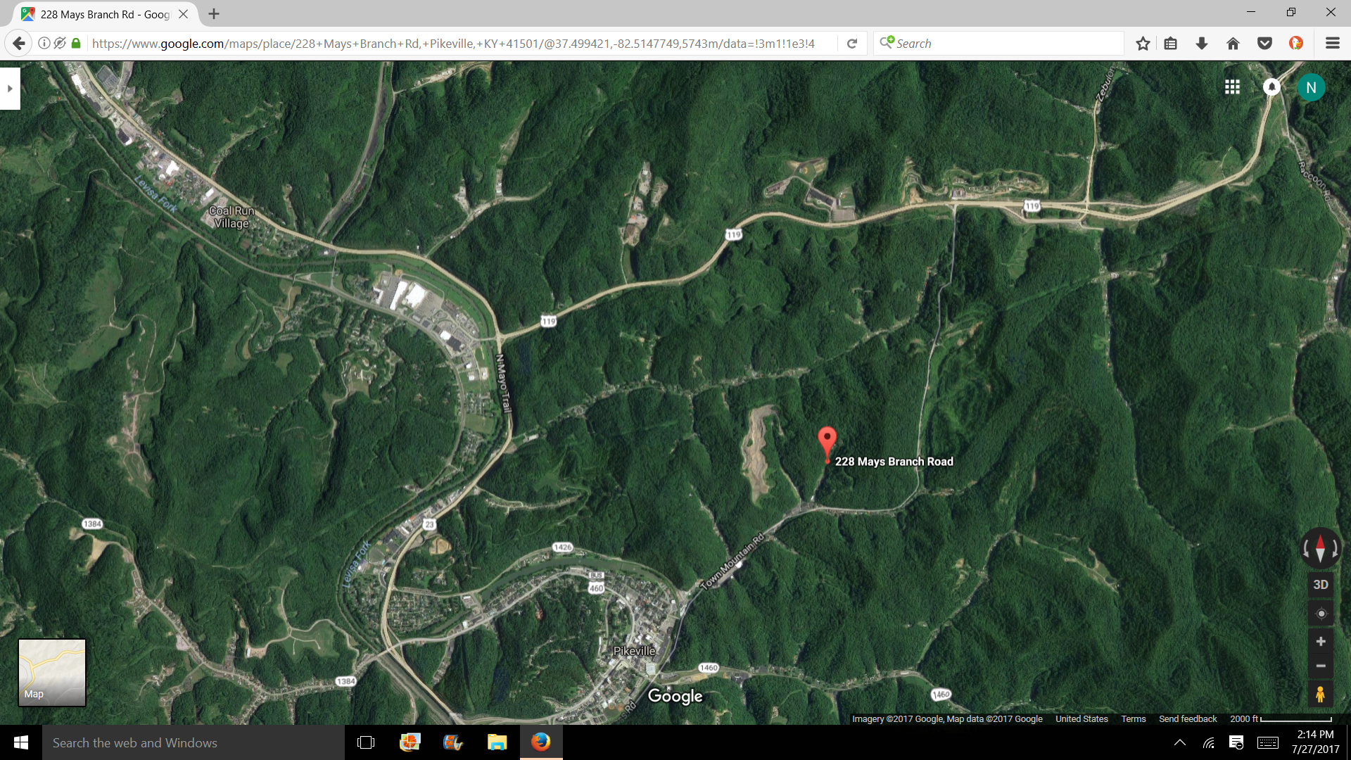 Mays Branch Road Map Overview